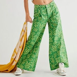 Free People Oversized Slouchy Print Jeans